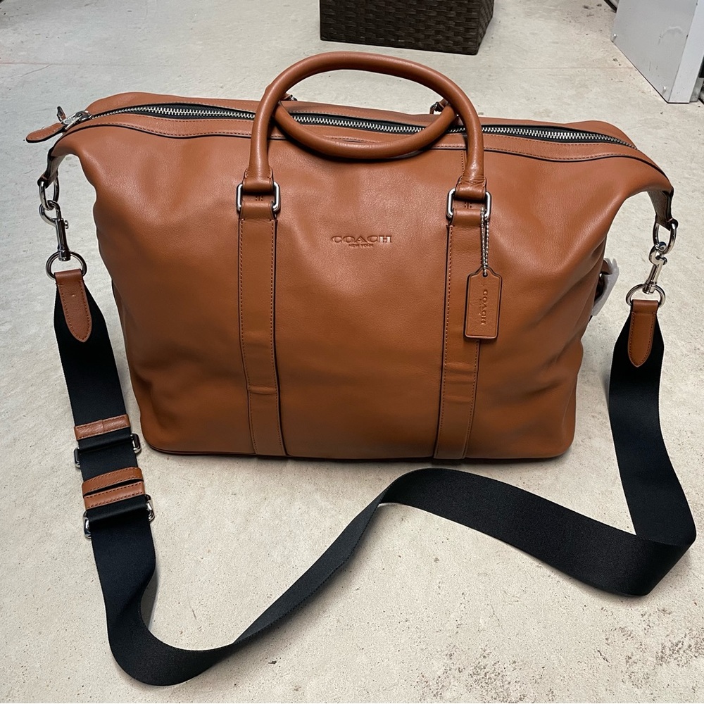 NWOT Coach Leather Travel Bag